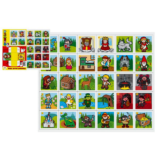 Teddies Pexeso papírové Moje první pohádky společenská hra 27x23cm