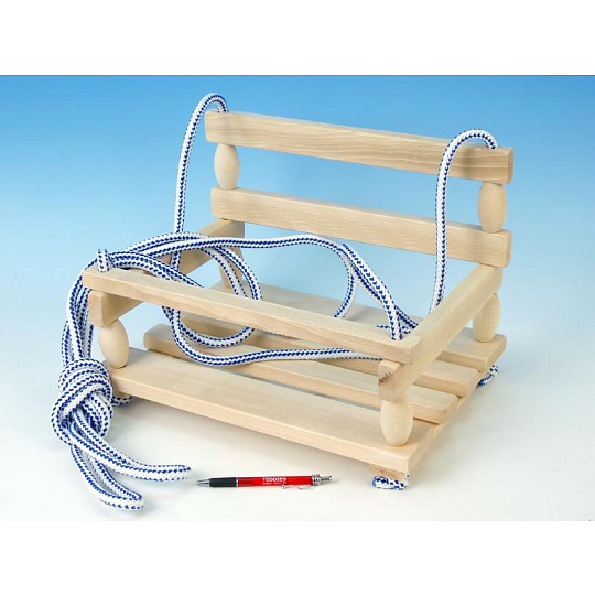 Houpačka dřevo přírodní 38x30cm nosnost 80kg v sáčku Houpačka dřevo přírodní 38x30cm nosnost 80kg v sáčku