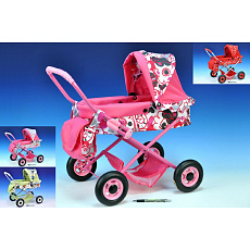 Teddies Kočárek Ewa hluboký 35x54x53cm pro panenky asst 4 barvy Teddies Kočárek Ewa hluboký 35x54x53cm pro panenky asst 4 barvy