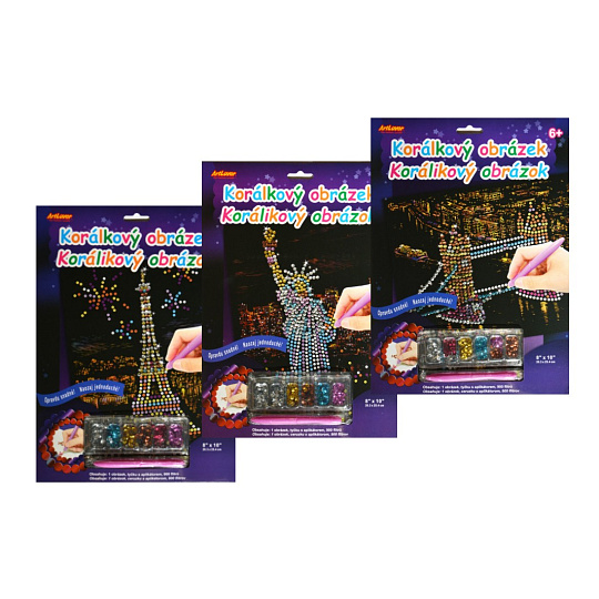 SMT Creatoys Korálkový obrázek duhový A4 23x32cm 3 druhy SMT Creatoys Korálkový obrázek duhový A4 23x32cm 3 druhy