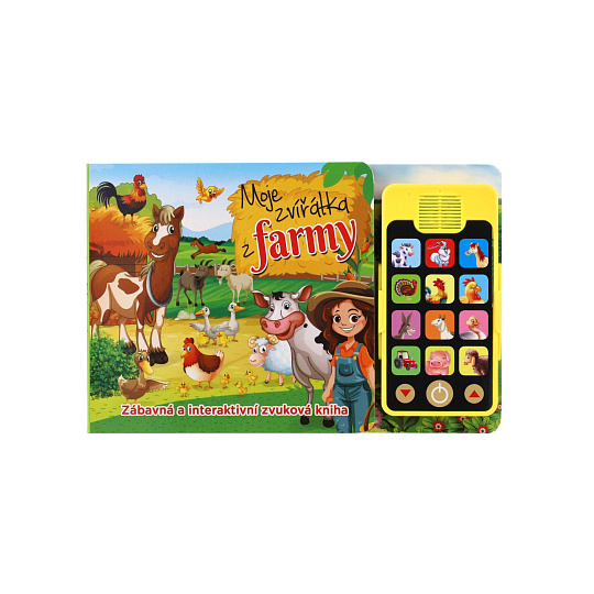 Zvuková knížka Moje zvírátka z farmy s mobilem na baterie 22x14cm CZ text