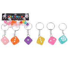 Wiky Přívěšek na klíče/Klíčenka hrací kostka plast/kov 7cm 6 barev Wiky Přívěšek na klíče/Klíčenka hrací kostka plast/kov 7cm 6 barev