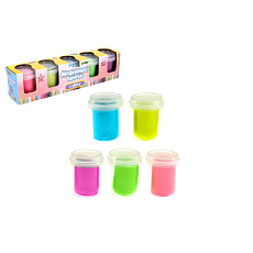 Plastelína/modelína s glitry 5x56g v kelímku v krabičce 27x7x6cm Plastelína/modelína s glitry 5x56g v kelímku v krabičce 27x7x6cm