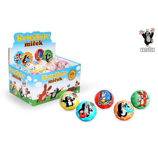 Míček Krtek pěnový 5cm 4 barvy 24ks v boxu Míček Krtek pěnový 5cm 4 barvy 24ks v boxu
