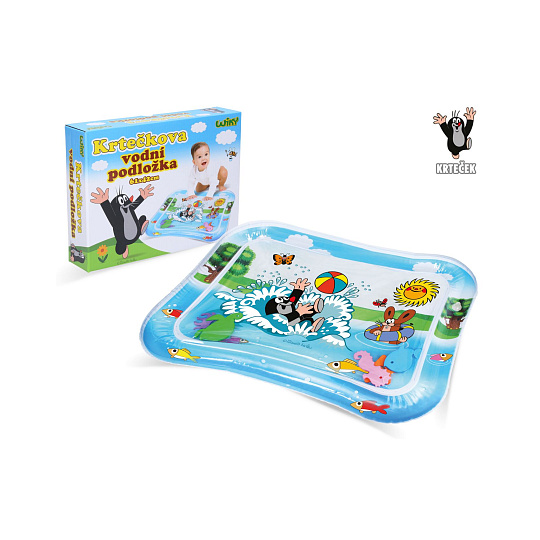 Vodní podložka Krtek nafukovací 61x42 cm v krabici 25x20x5cm 6m+ Vodní podložka Krtek nafukovací 61x42 cm v krabici 25x20x5cm 6m+