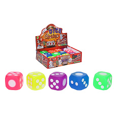 Wiky Kostka hrací svítící silikon 4x4cm 6 barev