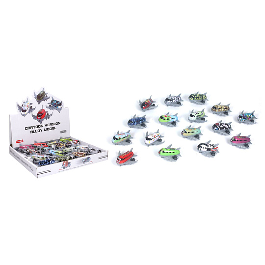 Wiky Letadlo kov/plast 7,5 cm na zpětné natažení mix barev