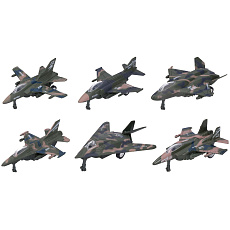 Wiky Letadlo/stíhačka kov/plast 12cm na zpětné natažení mix druhů