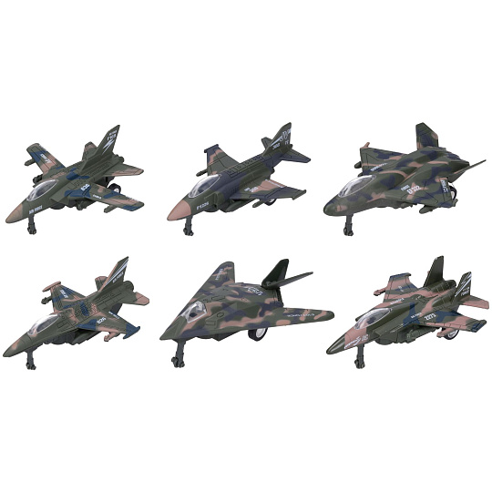 Wiky Letadlo/stíhačka kov/plast 12cm na zpětné natažení mix druhů