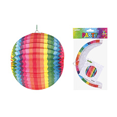 Wiky Lampion koule duhový průměr 25cm v sáčku (bez hůlky) karneval