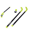 Hokejka pozemní 2ks plast 83cm + florbalový míček +plastový puk v síťce