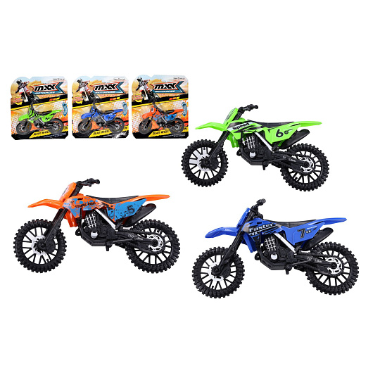 Wiky Motorka terénní 19cm plast 3 barvy na kartě Wiky Motorka terénní 19cm plast 3 barvy na kartě