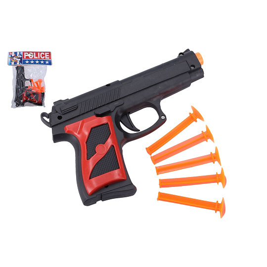 Wiky Pistole + přísavky 5ks plast 16cm v sáčku