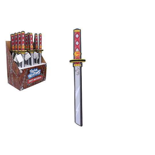 Meč katana pěnový měkký 54cm 12ks v boxu