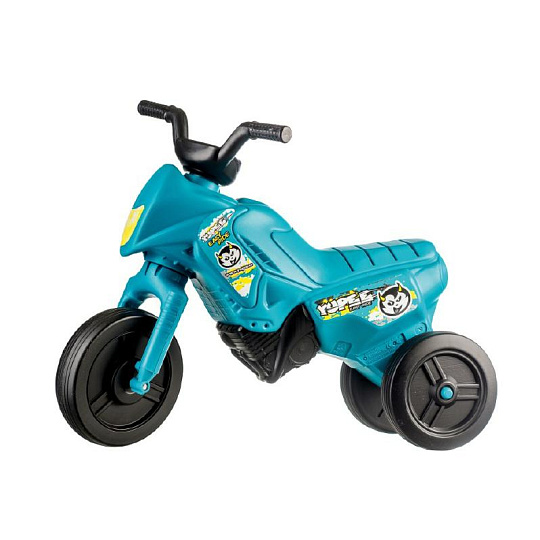 Teddies Odrážedlo Enduro Yupee tyrkysové malé plast výška sedadla 26cm nosnost do 25kg 12m+