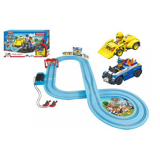 Carrera Autodráha First Paw Patrol/Tlapková Patrola 2,9m plast +2 auta na bat. v krabici 50x30x7cm