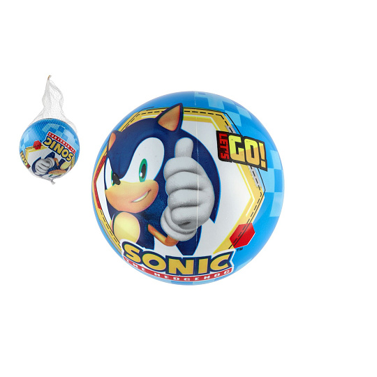 Teddies Míč Ježek Sonic nafouknutý 23cm v síťce Teddies Míč Ježek Sonic nafouknutý 23cm v síťce
