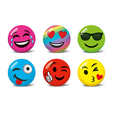 Míč Smajlík 11cm nafouknutý 6 druhů v síťce