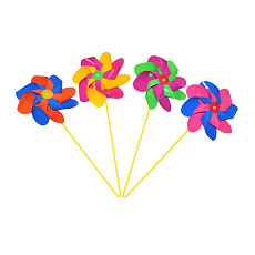 Teddies Větrník průměr 20cm barevný plast 47cm mix barev Teddies Větrník průměr 20cm barevný plast 47cm mix barev