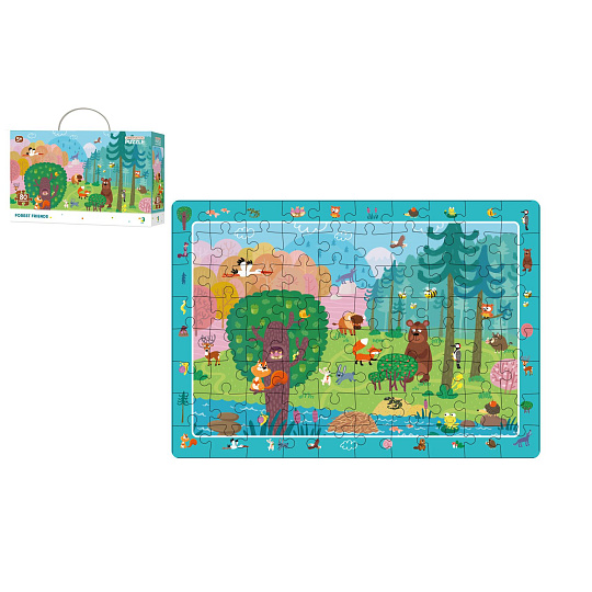 DODO Puzzle Přátelé z lesa 45x31cm 80 dílků v krabici 25x16x6,5cm