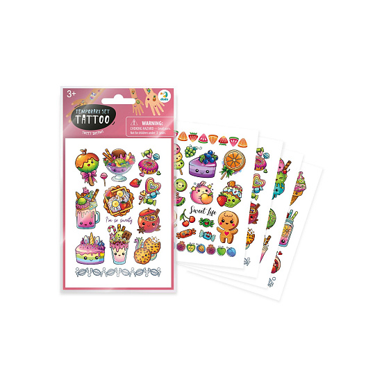 DODO Tetování Sladkosti 10,5x15cm 4 listy v sáčku DODO Tetování Sladkosti 10,5x15cm 4 listy v sáčku