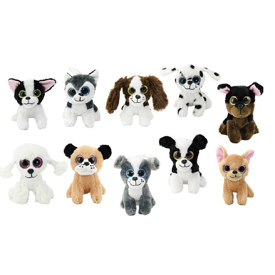 Teddies Pes plyš 15cm se zvukem asst 12 druhů 0m+ Teddies Pes plyš 15cm se zvukem asst 12 druhů 0m+