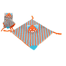 Teddies Liška usínáček kousátko plyš  25x25cm na kartě v sáčku 0+