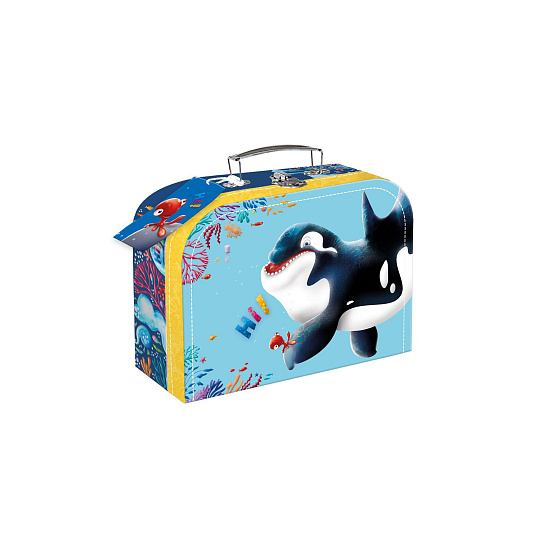 Teddies Kufřík/Kufr školní papírový Hi! 25x18x9cm ve fólii Teddies Kufřík/Kufr školní papírový Hi! 25x18x9cm ve fólii