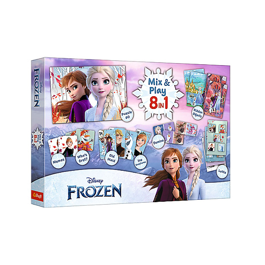 Mix & Play 8v1 Ledové království/Frozen společenská hra v krabici 40x27x5cm Mix & Play 8v1 Ledové království/Frozen společenská hra v krabici 40x27x5cm