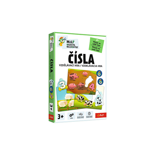 Trefl Malý objevitel Čísla vzdělávací společenská hra v krabici 19x29x4cm