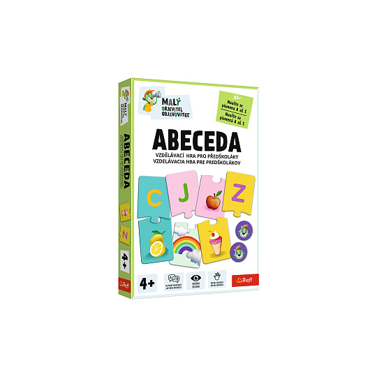 Trefl Malý objevitel Abeceda vzdělávací společenská hra v krabici 19x29x4cm