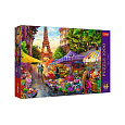 Puzzle Premium Plus - Čajový čas: Květinový trh, Paříž 1000 dílků 68,3x48cm v krabici 40x27x6cm