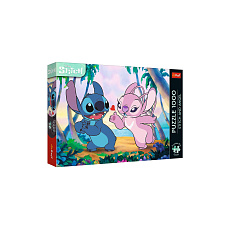 Puzzle Premium Plus: Stitch a Anděl 1000 dílků 68,3x48cm v krabici 40x27x6cm