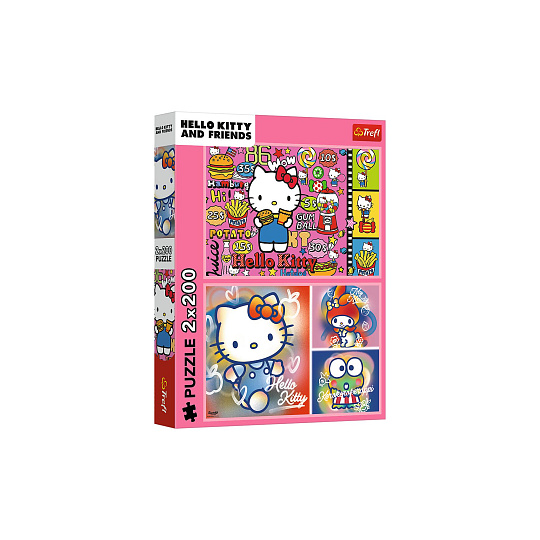 Trefl Puzzle 2x200 Hello Kitty a přátelé 41x27,5cm v krabici 26x34x4,5cm