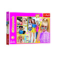 Puzzle Glitter Třpytivá Barbie 48x34cm 100 dílků v krabici 33x23x4cm