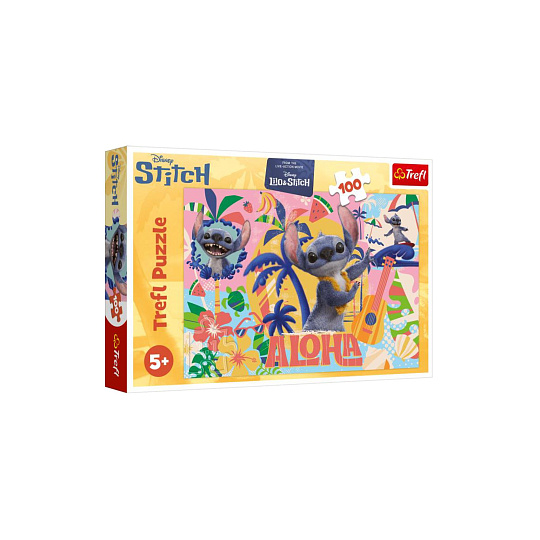 Puzzle Stitch a přátelé v akci 100 dílků 41x27,5cm v krabici 29x19x4cm