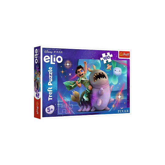 Puzzle Elio a vesmírné dobrodružství 100 dílků 41x27,5cm v krabici 29x19x4cm