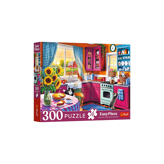 Trefl Puzzle Ráno v kuchyni 300dílků 60x40cm v krabici 34x26x5cm