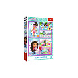 Trefl Puzzle 2x70 Zahrajte si s Gabby 27,5x18cm v krabici 19x29x4cm