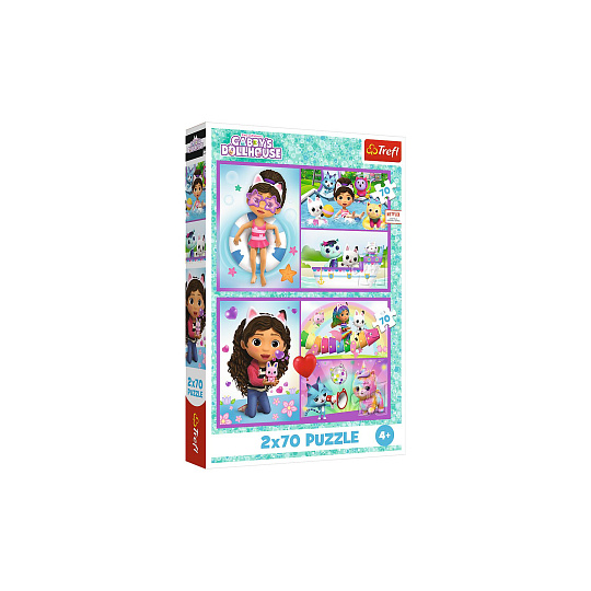 Trefl Puzzle 2x70 Zahrajte si s Gabby 27,5x18cm v krabici 19x29x4cm Trefl Puzzle 2x70 Zahrajte si s Gabby 27,5x18cm v krabici 19x29x4cm