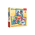 Trefl Puzzle 3v1 Lilo&Stitch - Čas se Stitchem 20x19,5cm v krabici 28x28x6cm