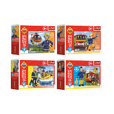 Trefl Minipuzzle miniMAXI 20 dílků Hrdinský Požárnik Sam 4 druhy v krabičce 11x8x4cm