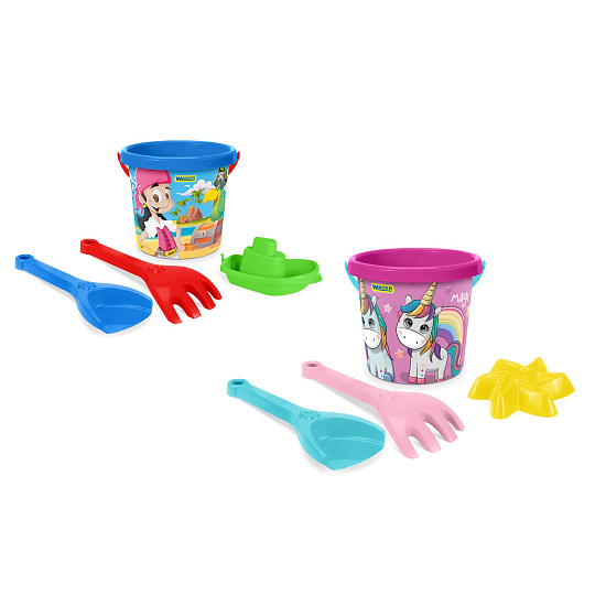 Sada na písek 4ks plast 2 druhy v síťce 15x20x15cm 12m+ Wader Sada na písek 4ks plast 2 druhy v síťce 15x20x15cm 12m+ Wader