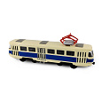 Rappa Kovová česká retro tramvaj modrá 16 cm