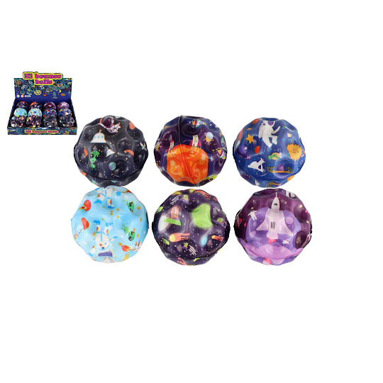 Teddies Míček skákací vesmír pěnový 7cm 6 barev v sáčku
