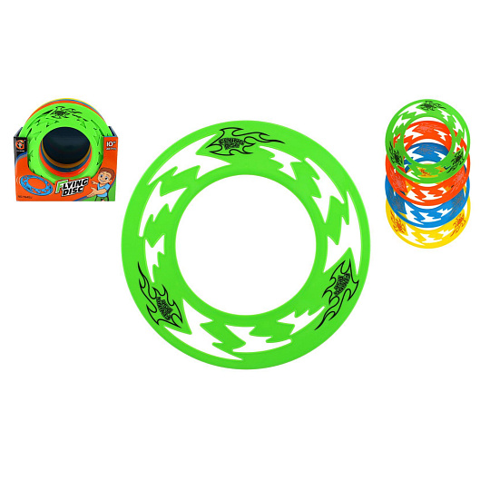 Létající talíř/prstenec plast průměr 25cm 4 barvy 48ks v boxu Létající talíř/prstenec plast průměr 25cm 4 barvy 48ks v boxu