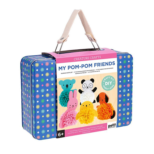 Rappa Petit Collage Kreativní kufřík Bambulková zvířátka