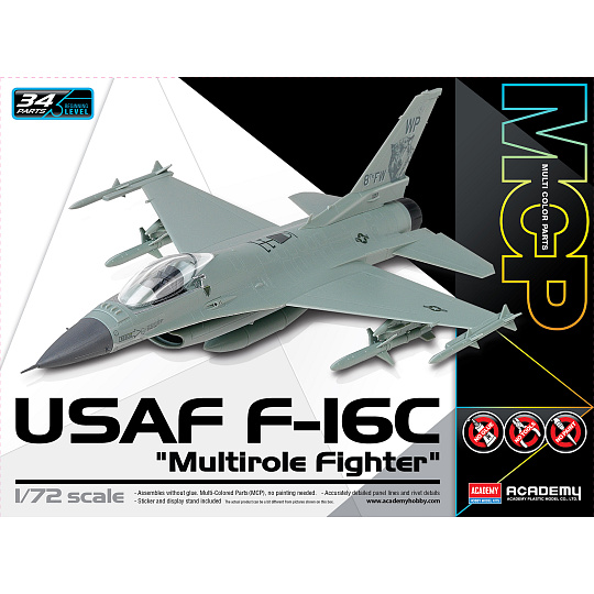 Academy Model Kit letadlo 12541 - USAF F-16C "Multirole Fighter" MCP (1:72)