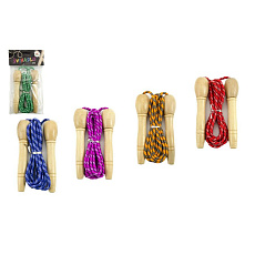 Teddies Švihadlo 2,7m s dřevěnou rukojetí asst mix barev, v sáčku CZ design Teddies Švihadlo 2,7m s dřevěnou rukojetí asst mix barev, v sáčku CZ design