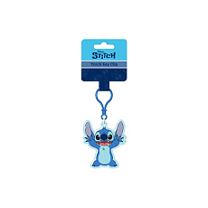 Přívěsek na klíče/Klíčenka Lilo a Stitch plast 11cm na baterie se světlem na kartě